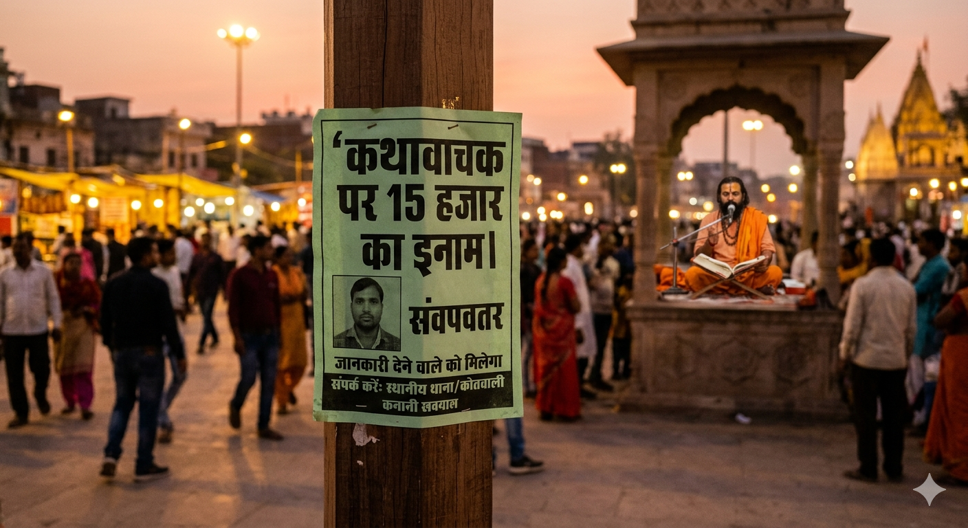 1781760495385 - कथावाचक पर 15 हजार का इनाम।