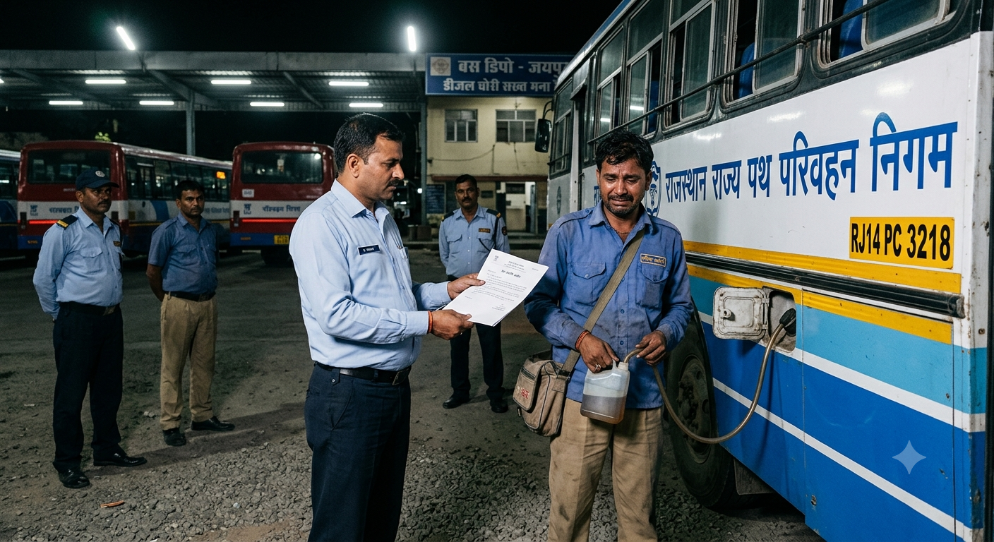1785337292396 - डीजल चुराना पड़ा भारी, संविदा चालक की सेवा समाप्त।